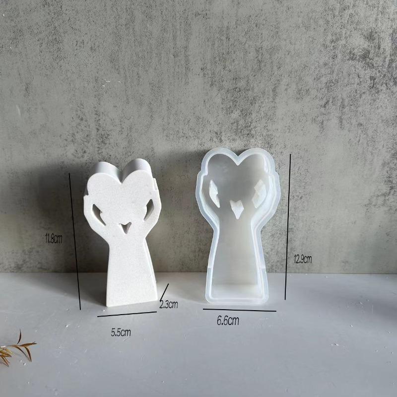 Пасхальный кролик силиконовая форма кролики кошки подсвечник форма DIY ароматерапия гипсовая декоративная форма домашнее искусство украшение