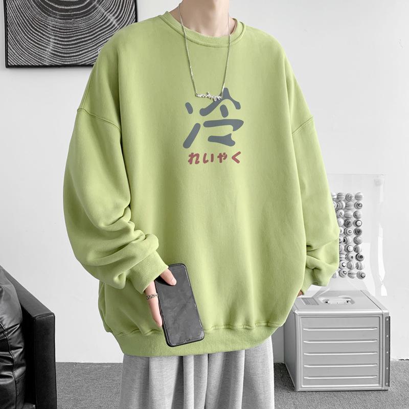 Толстовка с круглым вырезом, мужская, весенне-осенняя, свободная, модная, универсальная, повседневная, студенческая, парная, осенний топ