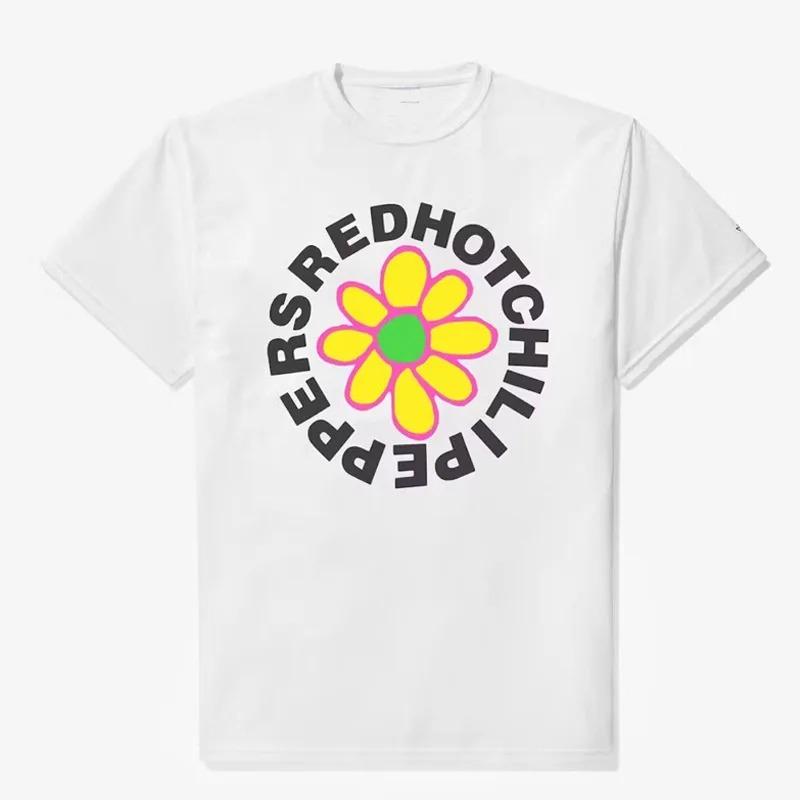 Черно-белая футболка Red Hot Chili Peppers Мужская Мультяшная Крутая Смешная Мужчины Женщины Харадзюку Короткий Рукав Свободные Дышащие Топы футболки