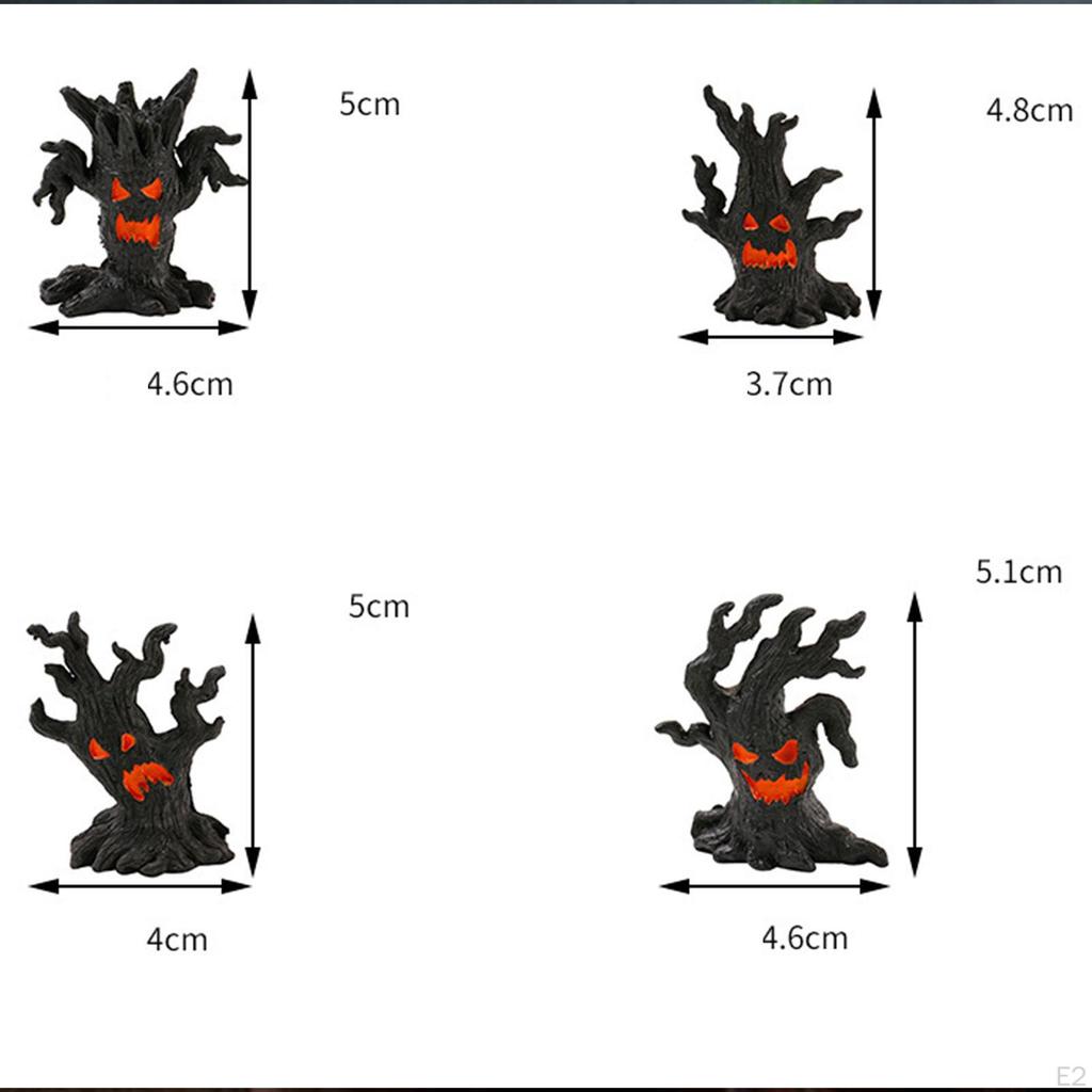 4 шт. Хэллоуин Миниатюрные фигурки Мини Смола Ремесло Украшения Крошечные Миниатюры Украшение на елку Фея