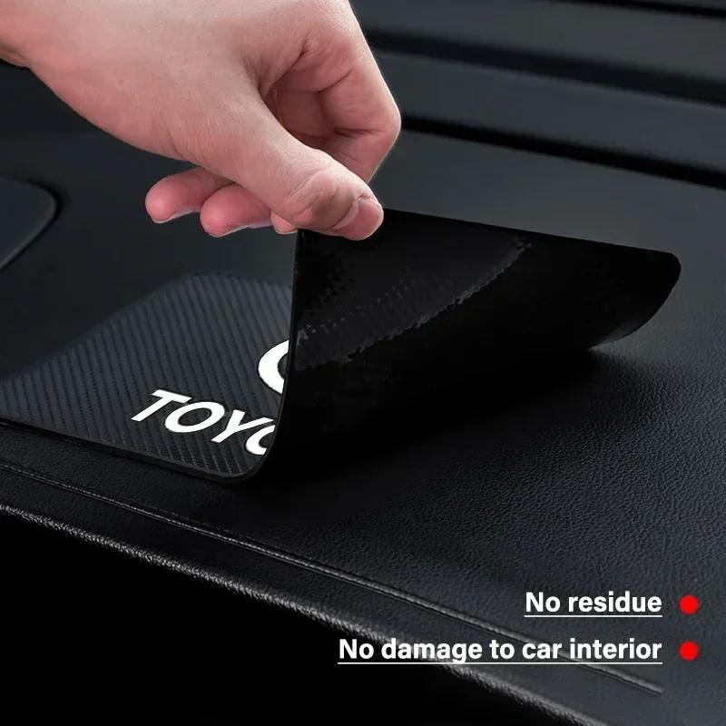Car Badge Styling Non-Slip Mat Center Dashboard Anti-slip Pad Interior for TRD Toyota Corolla Gr Yaris Aygo GT86 Prius RAV4 Camry