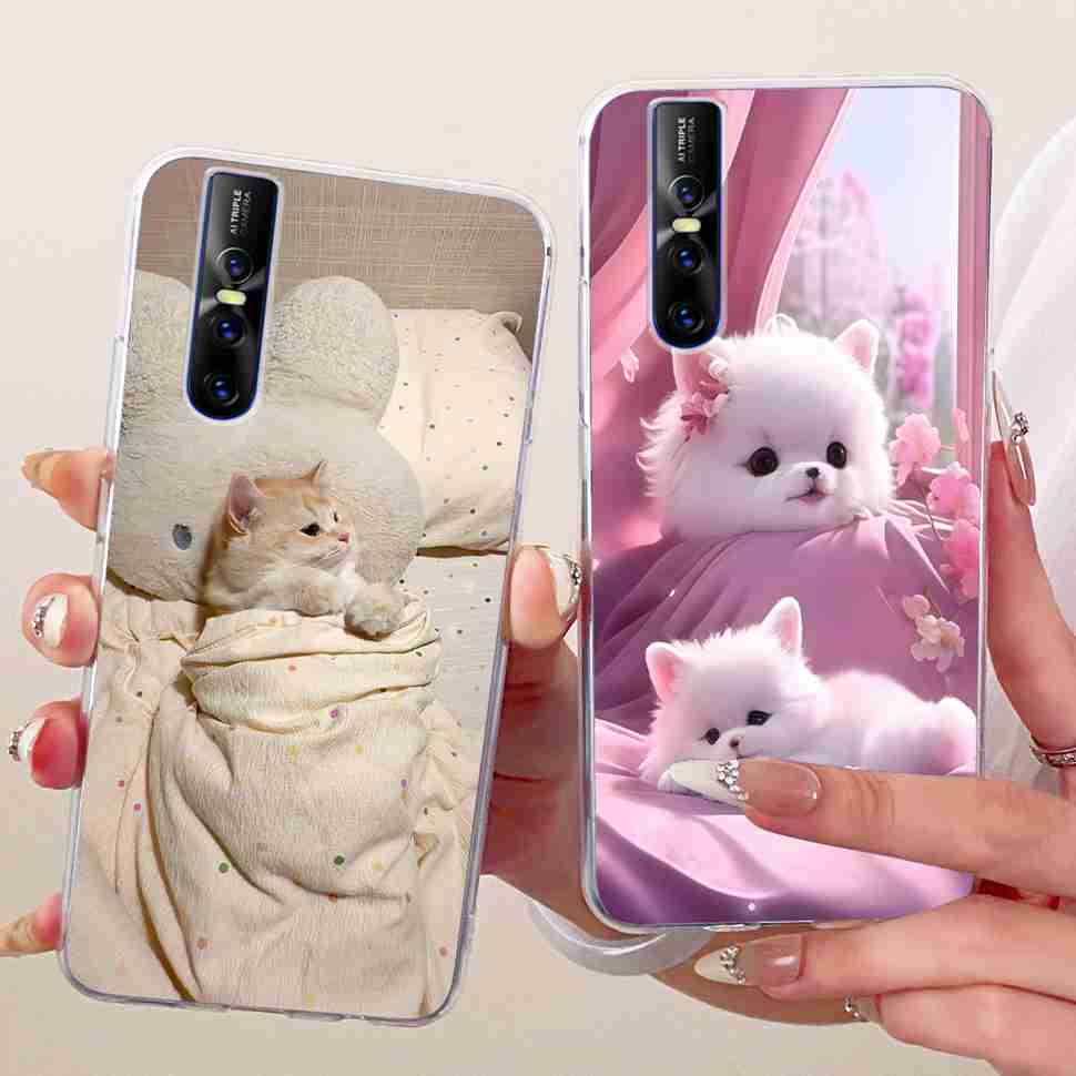 For Vivo V15 Pro Casing Soft Silicone Colorful Butterfly Cover For Vivo V 15 V15 VivoV15 Pro Fundas Capa Full Protective Case