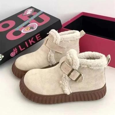 Зимние женские сноубутсы, утепленные плюшем, на платформе, хлопковые туфли, удобные, модные, женские повседневные ботильоны, Botas Para Mujer