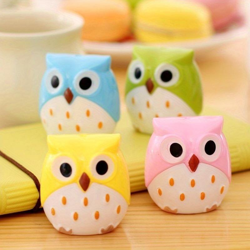 1 шт. Случайный цвет Мини Сова Узор Карандаш Карандаш для глаз Точилка для карандашей Школа
