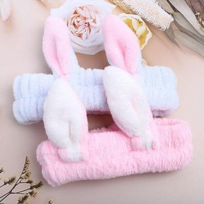 Mno Cute 3D Кролик Повязка для умывания Женская повязка на голову Душ Макияж Умывание Волос