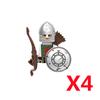 Средневековый Замок MOC Строительные Блоки Воины-Волки Фигурка Солдата Рыцари-Крестоносцы Лошадь Флаг Жилеты Щит Оружие Игрушки Подарки T022