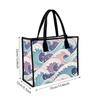 Fashion Wave Pattern Tote Bag Large Capacity Casual Daily Handbag for Shopping Outdoor Commute
