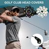 9Pcs Golfs Club Head Cover Golfs Club Cover Iron Headcover PU Leather Iron Head Cover Waterproof Golfs Putter Cover Set
