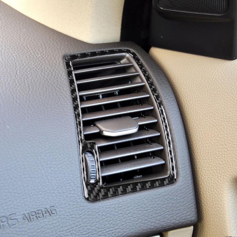 Для Volvo XC90 2003 2004 2005 2006 2007 2008-2014 Рамка бокового вентиляционного отверстия панели приборов автомобиля Накладка интерьера Наклейка из углеродного волокна.