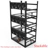 Stackable For ETH BTC Ethereum 6/8GPU Open Air Mining Rig Frame Case Computer Crypto Coin