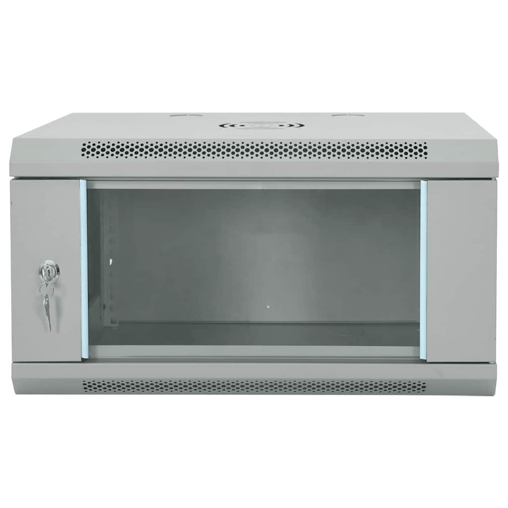 Network Cabinet with Storage Gray 60 x 45 x 35 cm Steel