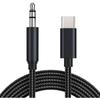 Audio Cable - Phonillico® - 3.5 Mm Jack To USB-C Adapter - Compatible Xiaomi Redmi Note 11/10/9 - Black