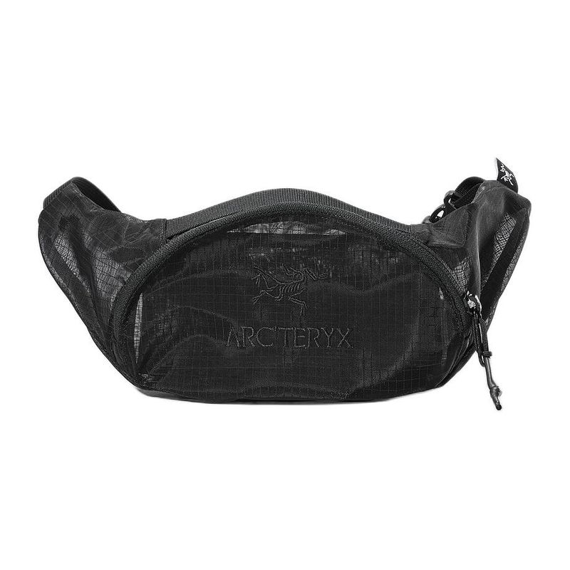 Arcteryx 3л Сумка на пояс с молнией и логотипом Мужская поясная сумка Черный X000007806