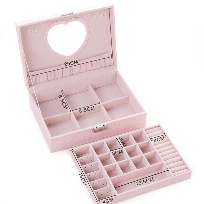 LIYIMENG Jewelry Casket Packaging Container Exquisite Makeup Case Cosmetics Beauty Organizer Boxes Graduation Gift Birthday