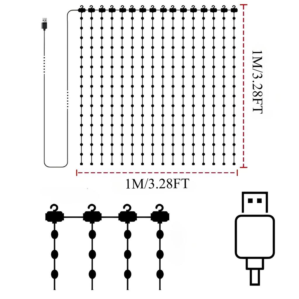 Умные гирлянды RGB LED, Bluetooth-управление через приложение, водонепроницаемые, USB, DIY, отображение текста и узоров для украшения вечеринок