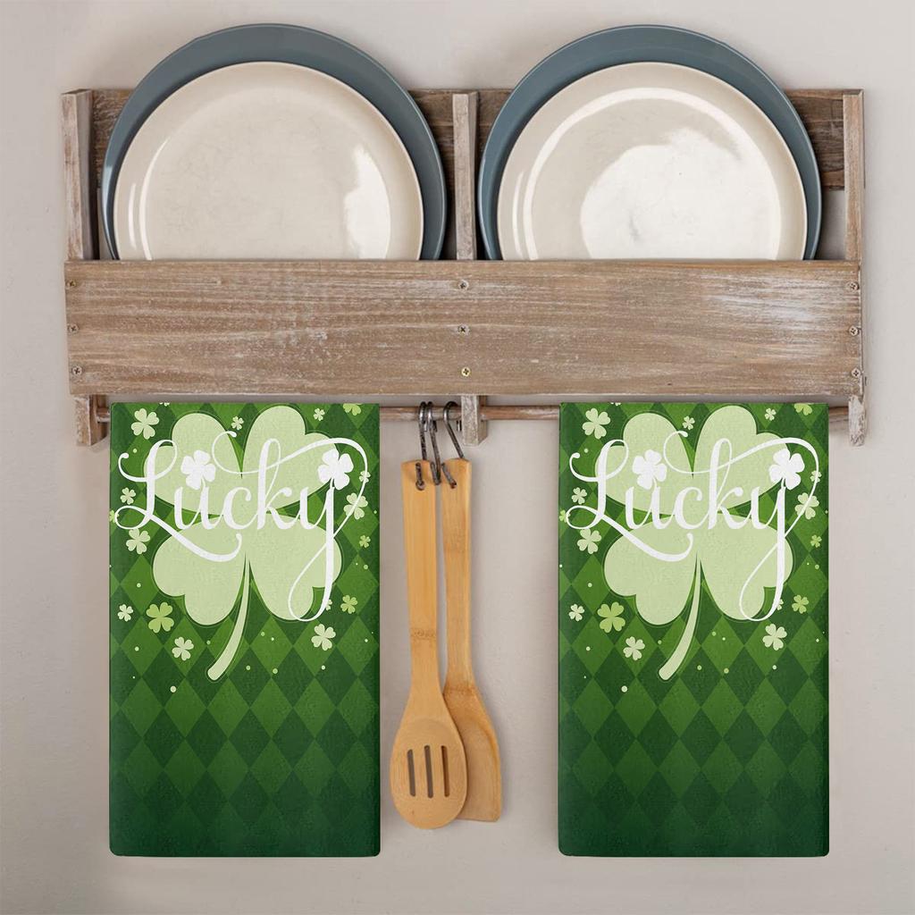 Кухонные полотенца, 1 шт., впитывающие полотенца для мытья посуды на день Святого Патрика