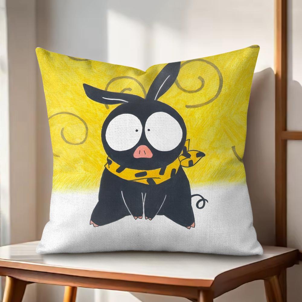 Japanese Anime Rranma 12 P Chan Cushion Cover Organic Linen Square Pillow Case Durable Nonallergenic And Kind To Skin