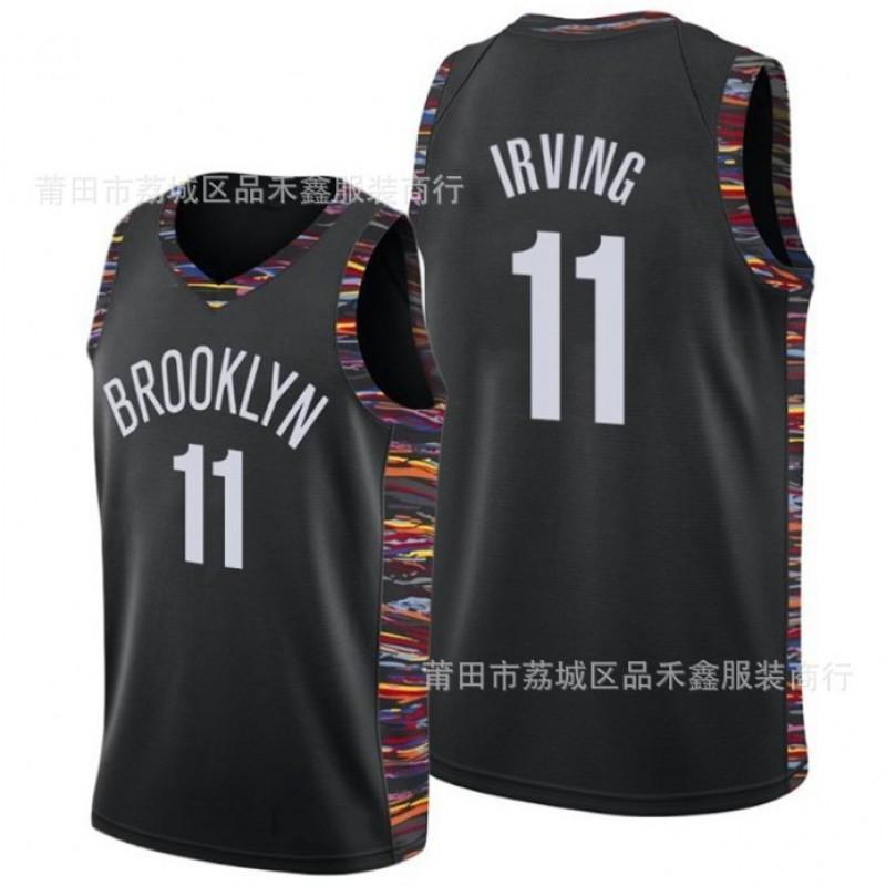 Mens Basketball Jersey Shorts Set Irving 11 Durant 7 Cotton Sportswear Urban Style Embroidered Team Uniform