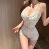 Французский чистый вожделение кружевное белье девичий стиль маленький цветочный кружевной подвязка пижама комплект кровать флирт униформа