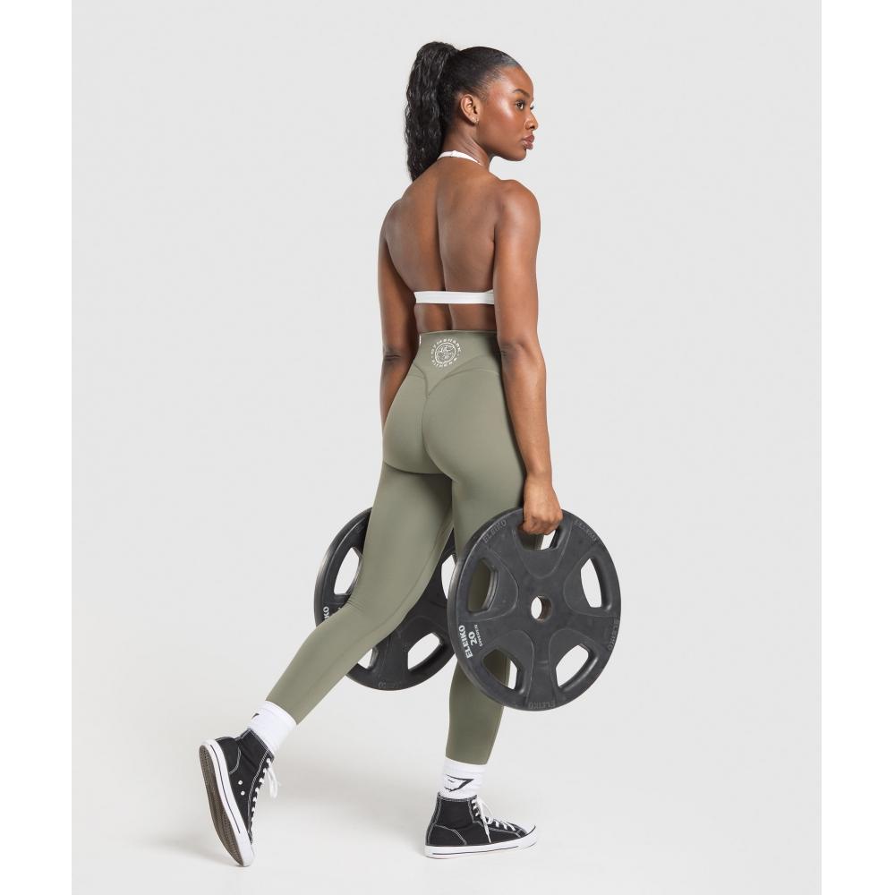 Gymshark Legacy Logo Leggings Base Green B7a4e Ech1