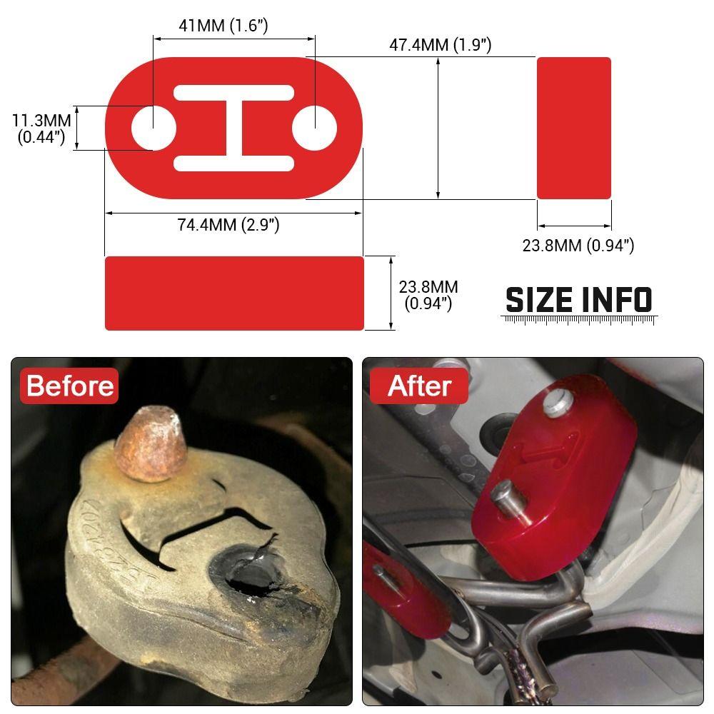 Rubber Car Exhaust Mount Rubber Hanger Insulator Car Exhaust Mount Exhaust Tail Pipe Mount Brackets