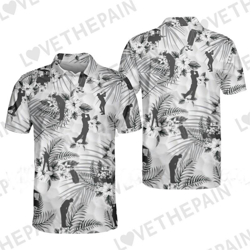 Men's Golf Wear Printed Casual Fashionable POLO Shirt Short-sleeved T-shirt Quick-drying Breathable Horse