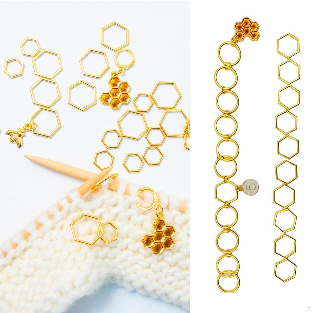 Knitting Crochet Marker Hexagon Smooth Supplies Stoppers Locking Markers for Crocheting