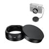 JJC Fujifilm Lens Hood Lens Cap for Fujifilm X Half Compatible with Matte Lens Includes Black X-Half + X-HF1, F-XHFUV Filter, Surface,