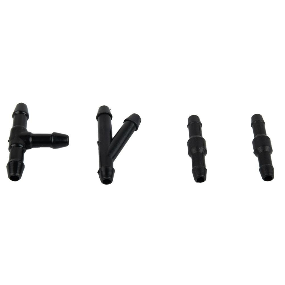 Kits Hose Washer Jet Windshield 100cm Black Car For Nozzle Pump Hose Connectors Rubber&Plastic T-Type Tube Pipe