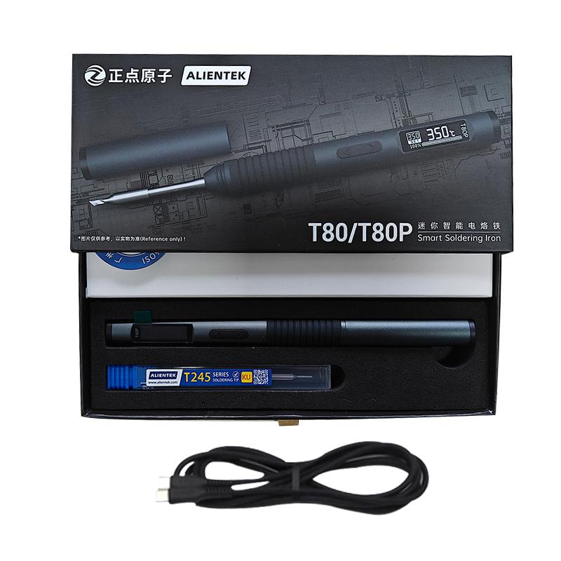 ALIENTEK T80P Electric Soldering Iron 100W Adjustable Digital Display Automatic Sleep BGA Precision Soldering Iron Repair Tool