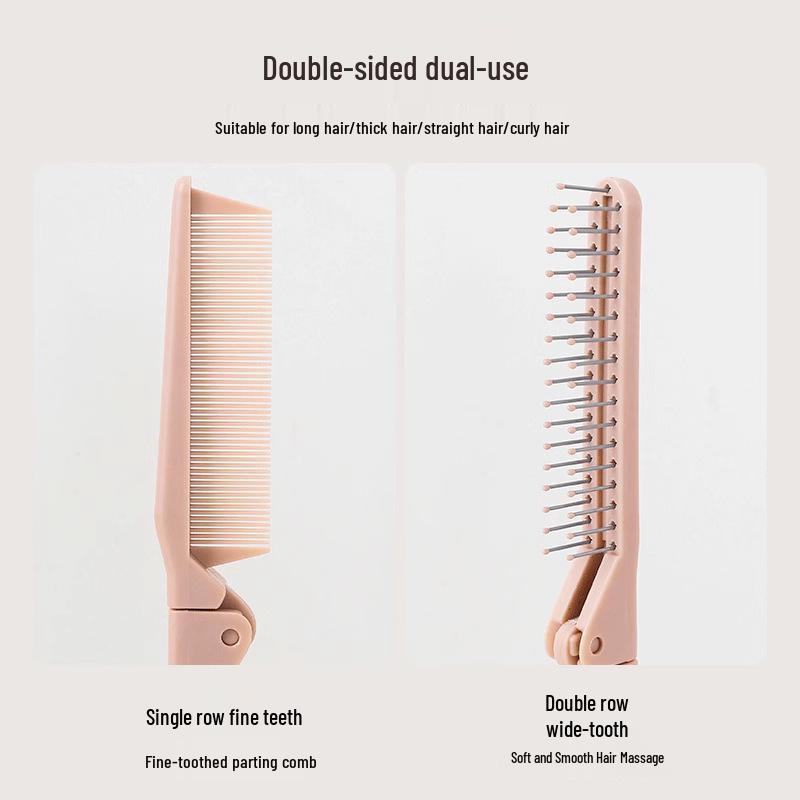 Портативная мини-складная расческа для детей и взрослых - Идеальна для плетения кос, с мелкими зубьями для челки, удобна для путешествий