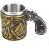 Handmade Look Mug Cup Pistol Western Ammo Bullet Shell Beer Stein Tankard Coffee