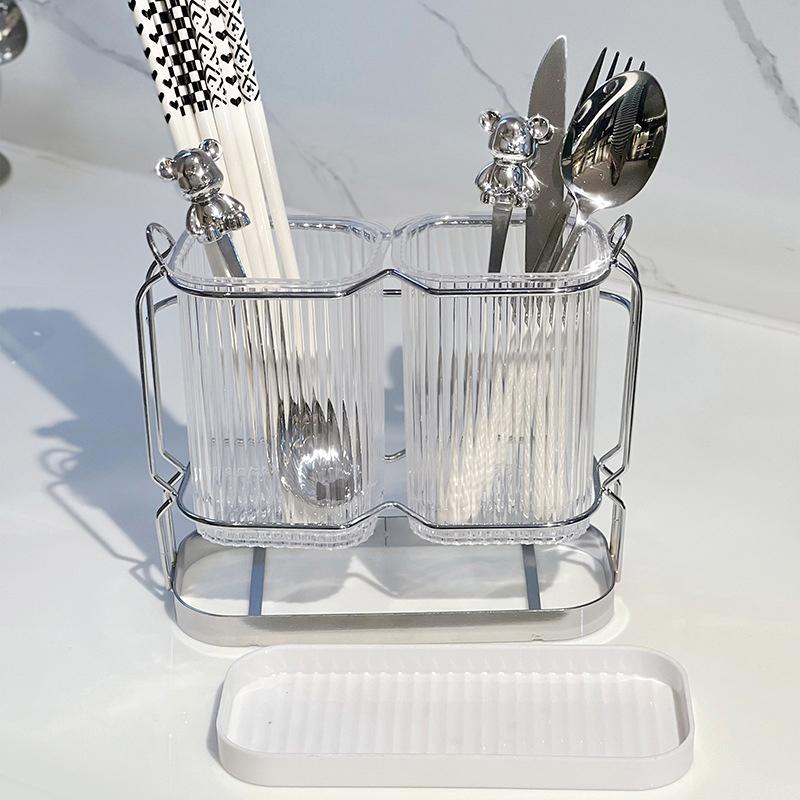 Подставка для кухонных столовых приборов, настольная сушилка для столовых приборов, роскошная подставка для хранения столовых приборов Nordic Light, держатель для вилок и ложек, органайзер для столовых приборов