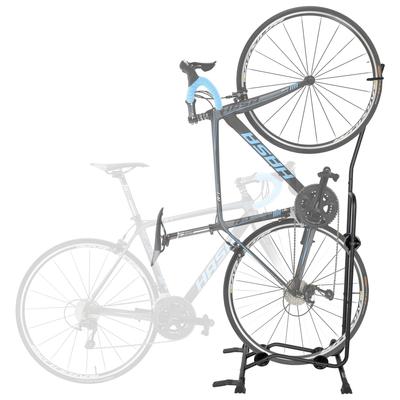 Велосипедная стойка Cycling Deal Upright Bike Stand Высококачественная напольная стойка для парковки велосипедов с возможностью регулировки по вертикали и горизонтали. Идеально подходит для безопасного хранения горного велосипеда.