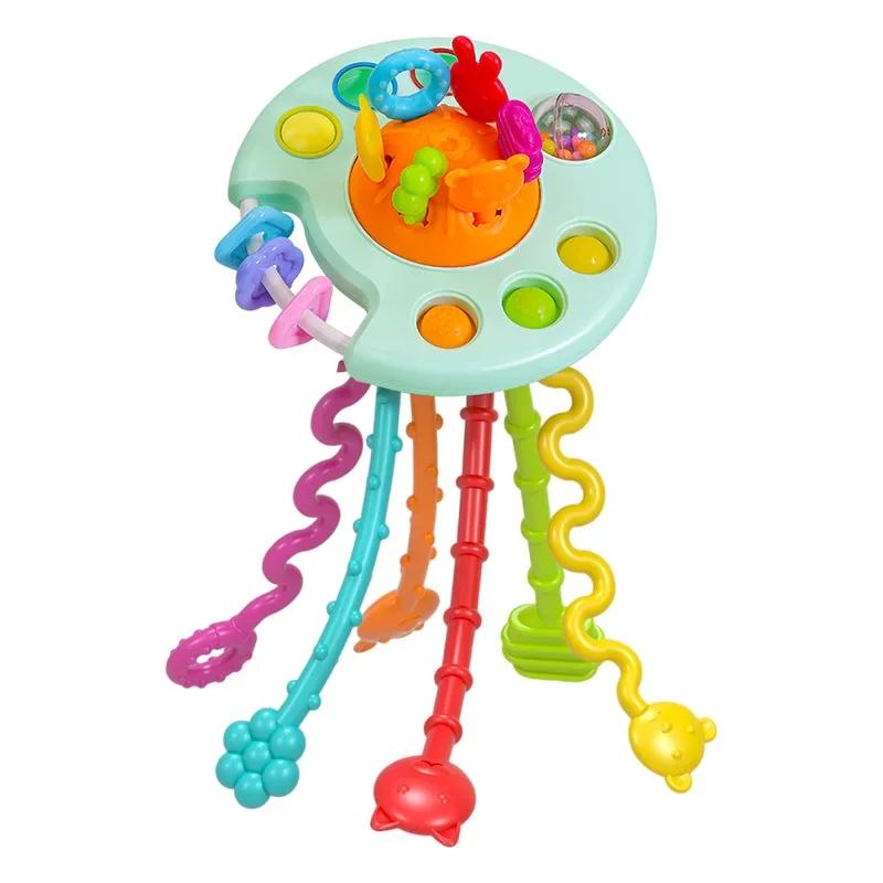 Монтессори Сенсорные Игрушки для Прорезывания Зубов с Веревочками для Малышей 6-18 Месяцев, Развивающие Мелкую Моторику 1-3 Года, Идеально для Подарка