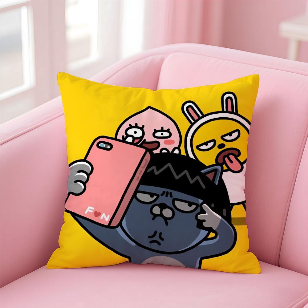 Cartoon Funny Fun Cute KKAKAO Cushion Cover Pillow Case Soft Skin Friendly Fabric Concealed Zipper