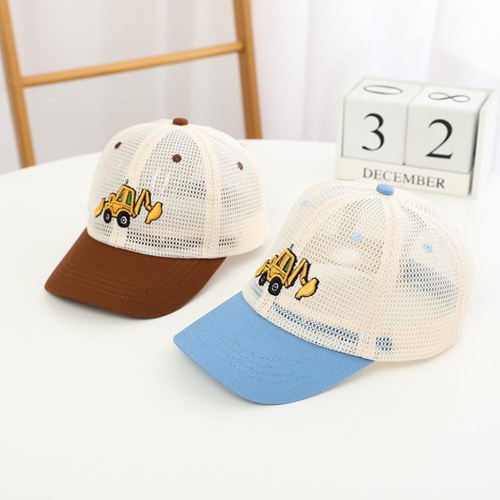 Корейский стиль Детская летняя шляпа от солнца с рисунком мультяшной машины Козырек от солнца унисекс