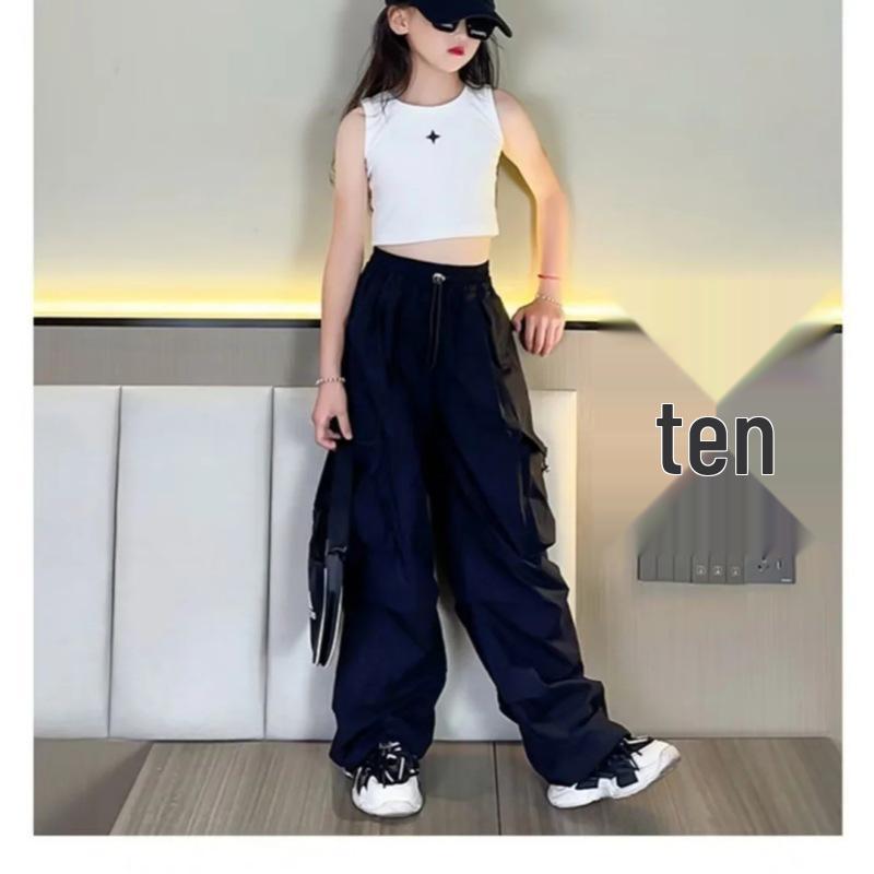 Повседневные брюки карго для корейских девушек - Коллекция весна-осень 2025