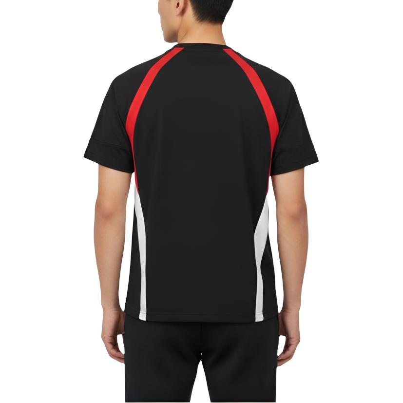 Adidas T Shirts Men's Black/White/Red Crew Neck