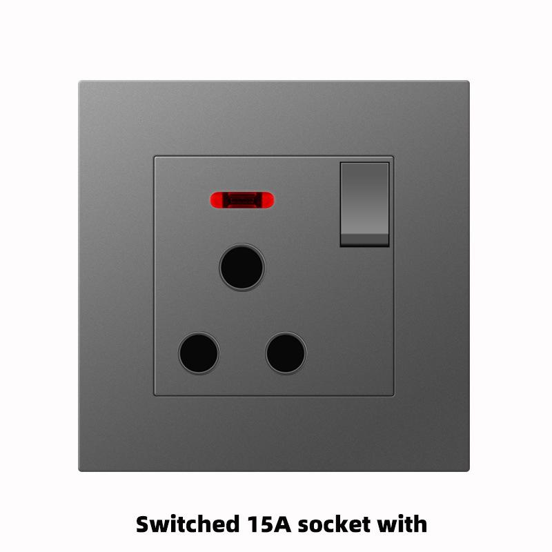 Британский стандарт Серая панель 86 Розетка 13A с быстрой зарядкой USB-C для Гонконга и Макао