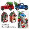 Clause Snowman House Shape Christmas Hanging Ornaments Xmas Tree Decorations Truck Car Pendants