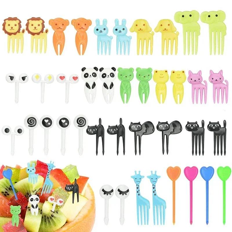 Animal Food Picks Mini Forks for Kids Cute Fruit Fork Bento Box Bento Acssories Food Decoration Fork Food Picks for Kids