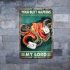 Octopus Your Butt Napkin My Lady Vintage Aluminium Sign for Bathroom Decor In Bars, Restaurants, Cafes and Pubs, New Year