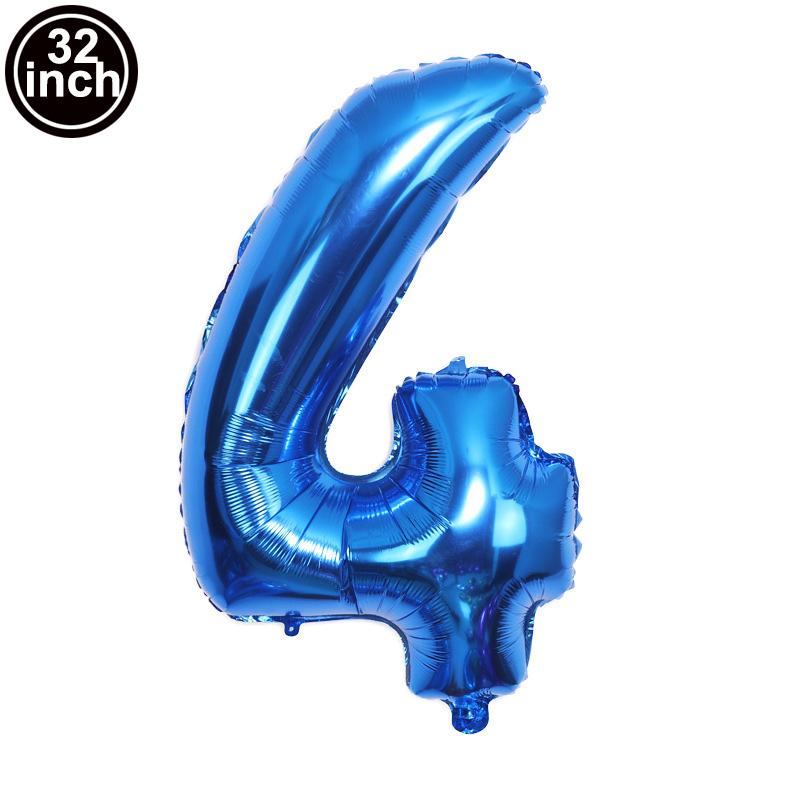 Multi Color Large Numbers 3 Balloon 32Inch 1 2 3 4 5 6 7 8 9 Birthday Ball Red Digit Bachelorette Balloons Figure Golob Balloons