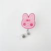 Name Tag Cartoon Rabbit Bear Chest Card Students ID Card Clips Name Card Holder Retractable Badge Reel Nurse Badge Holder