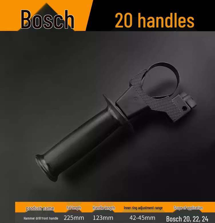Thickened Auxiliary Front Handle Grip for Impact and Demolition Hammer Drills