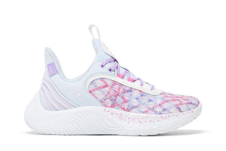 Kids' Sneakers Under Armour Curry Flow 9 For the W (GS) Oxford Blue/Vivid Lilac/White