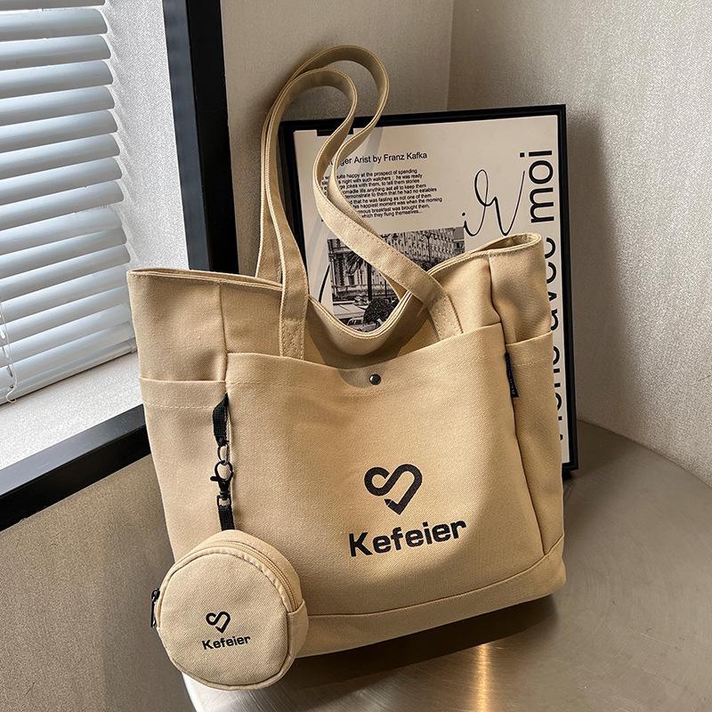 Женская большая холщовая сумка через плечо - 2023 High-End Commuter Tote для студентов колледжей