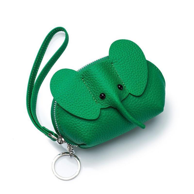 Cute Small Elephant Wallet Cosplay Anime Pu Purse Elephant Japanese Bag Backpack Pendant Creative Lipstick Zipper Card Bag