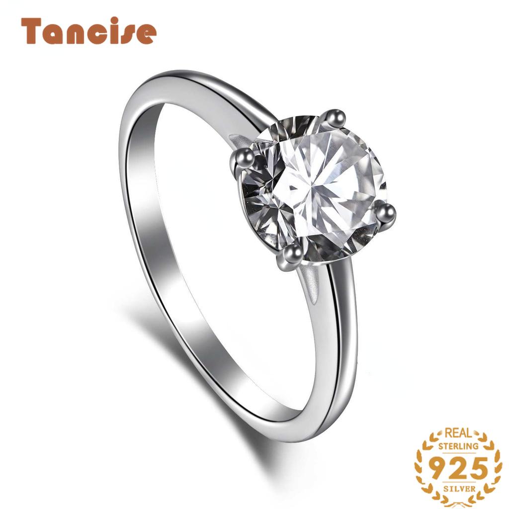 Танцизное женское классическое кольцо из стерлингового серебра 925 пробы с цирконом, женские ювелирные изделия, свадебное обещание, подарок для вечеринки